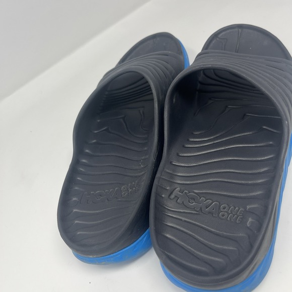 Hoka One One Ora Recovery Slide 1099673 EDNB Sandals Ebony Blue Shoes Men\'s 12 main image 5